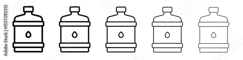 water gallon icon vector outline symbol or illustration