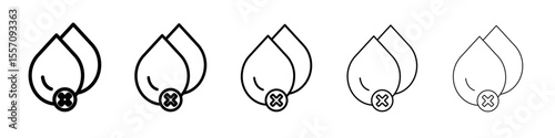 Water not clear icon vector outline symbol or illustration