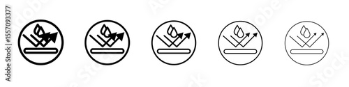 Water repellent surface icon vector outline symbol or illustration