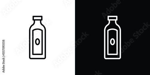 Gin icon vector graphics in strokes