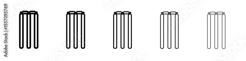 Wicket Stump icon vector outline symbol or illustration