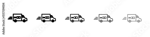 Wine delivery icon vector outline symbol or illustration