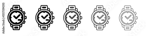 wrist watch icon vector outline symbol or illustration