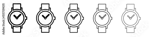 wrist watch icon vector outline symbol or illustration