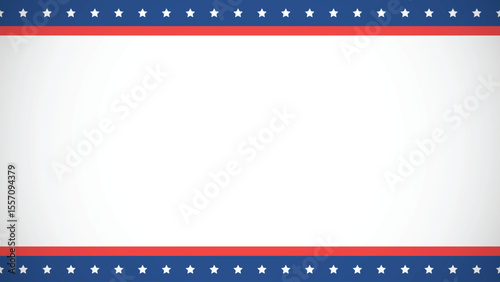 US flag symbols background border frame with copy space for text. Vector.