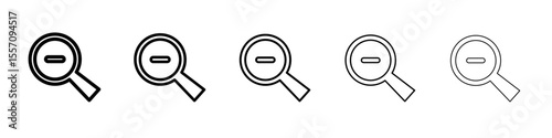 Zoom out icon vector outline symbol or illustration