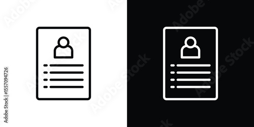 Curriculum icon vector graphics in strokes