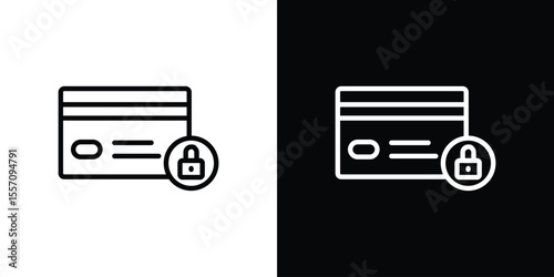 Credit limit icon vector graphics in strokes