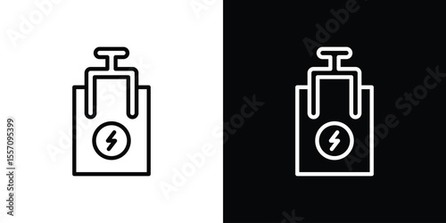 Circuit Breaker icon vector graphics in strokes