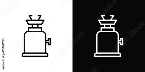 Camping gas icon vector graphics in strokes