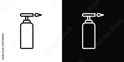 Blowtorch icon vector graphics in strokes