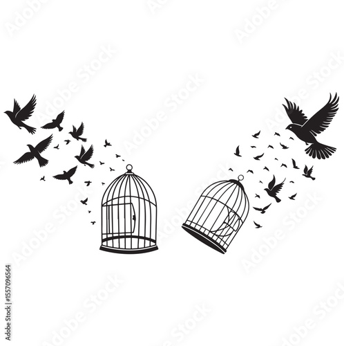 "Flight to Freedom: Breaking the Cage"

