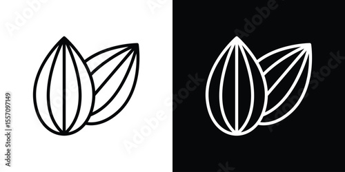 Almond icon vector, Symbol, logo illustrations
