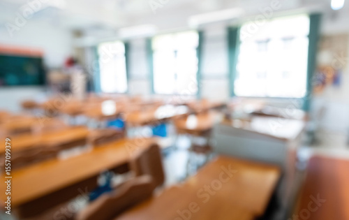 Blur classroom in the school