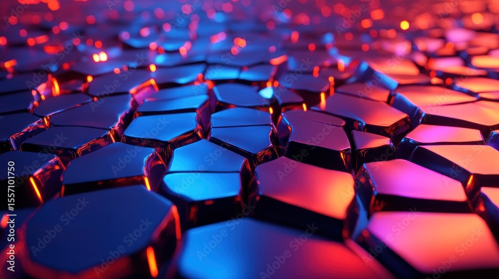 Obraz premium Abstract fractured metallic surface