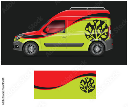 Vehicle Wrap Design Template for Car Truck Van