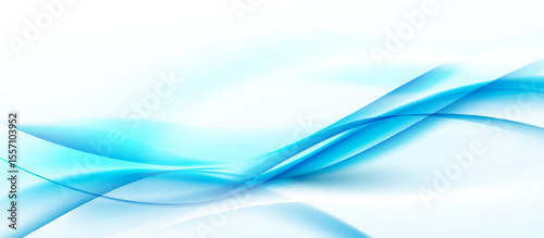 Abstract blue digital dynamic wave background. Futuristic hi-technology concept. Business banners, flyers, and presentations. Vector illustration