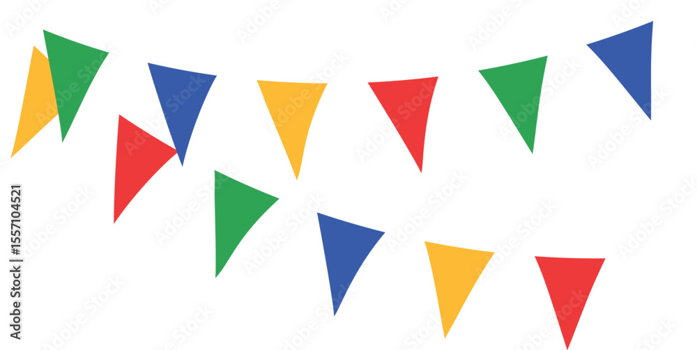 colorful hanging flag, red, green, blue, yellow bunting illustration colorful hanging flag, red, green, blue, yellow bunting illustration