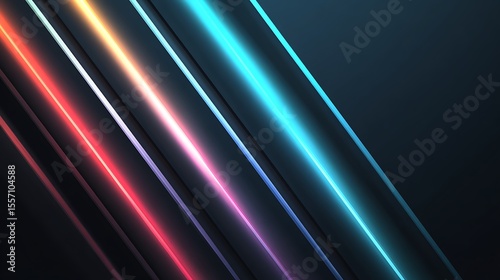 Glowing digital lines of color and light in motion / 色と光のラインが描くデジタルアートの輝き