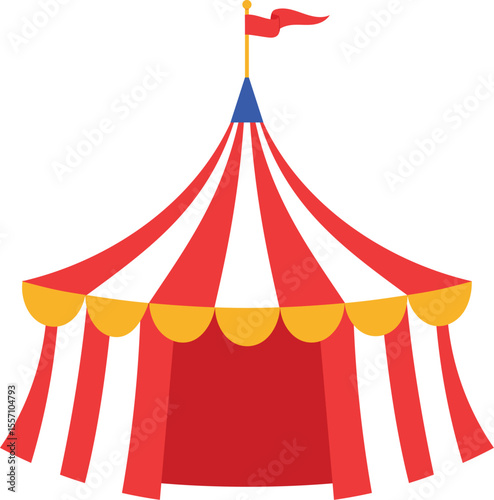 Red and White Striped Circus Tent, circus performance, 