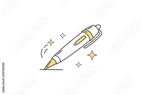 clean reusable pen holder icon thin design