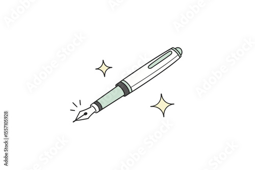 clean reusable pen icon thin black style