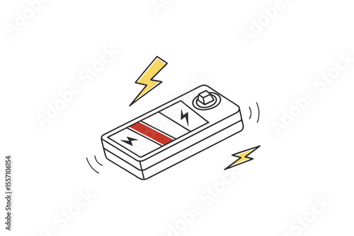 minimalist battery icon thin black smart style