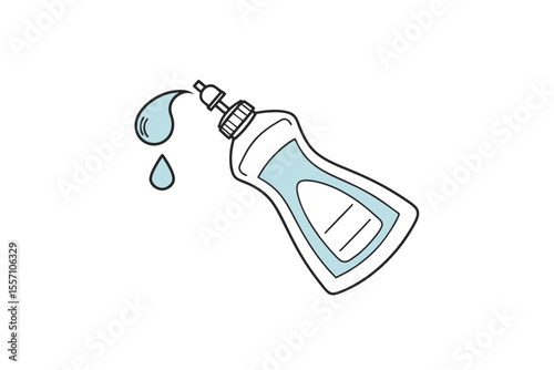 minimalist eco dishwashing liquid bottle icon