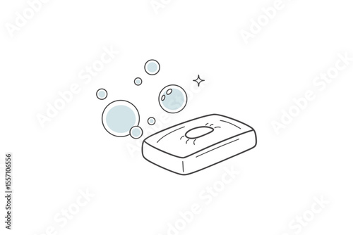 minimalist natural soap bar icon graphic