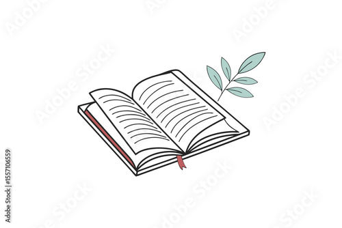 minimalist open exam book test icon