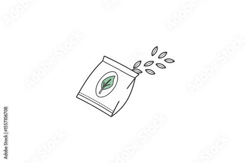 minimalist seed packet icon design
