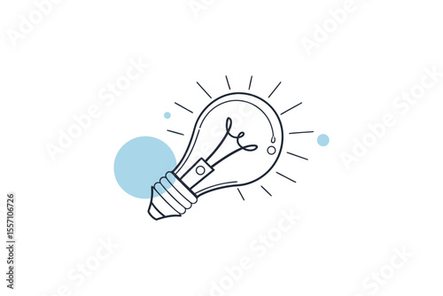 minimalist smart bulb icon design