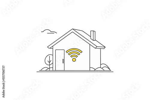 minimalist smart home hub icon