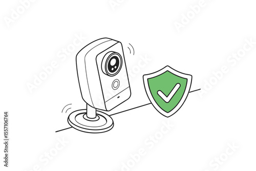 minimalist smart security camera icon