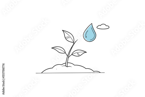 minimalist sprout icon design