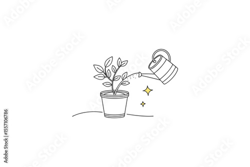 minimalist upcycled plant pot eco icon