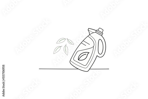 simple eco floor cleaner bottle icon