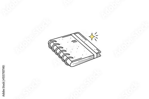 simple recycled paper notebook icon art