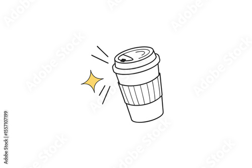 simple reusable coffee cup icon example