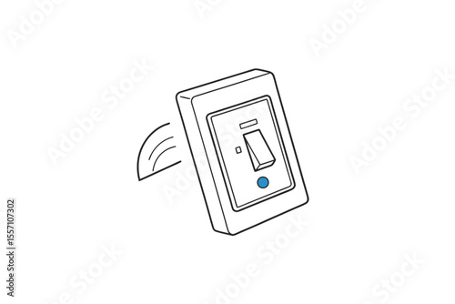 simple smart switch icon geometric style
