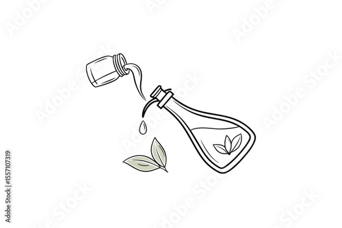 simple vinegar bottle thin black icon