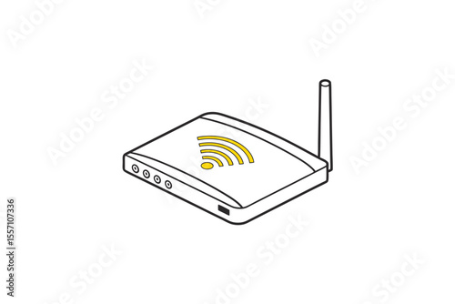 simple wifi router clean geometry icon
