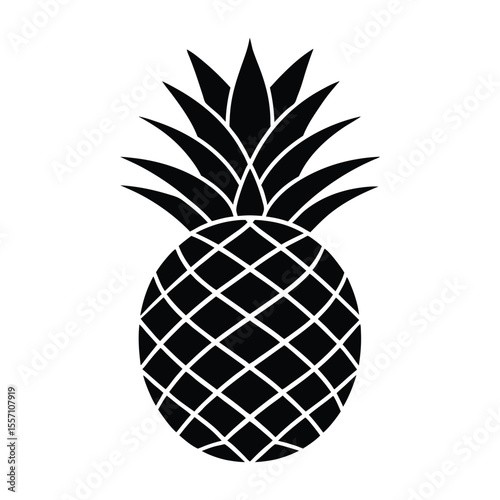 Minimalist Pineapple Silhouette Vector Illustration