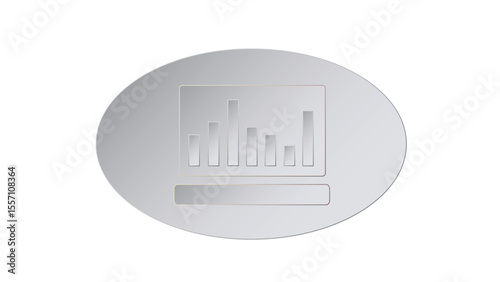 Laptop with trading graph icon simple. growing chart on laptop icon. stock market icon. business and growth chart icon simple.
