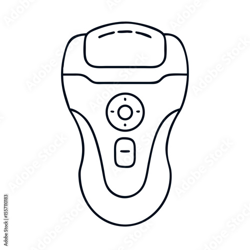 Electric shaver for smooth skin. Modern electric shaver device for comfortable shaving. Electric shaver design for beauty salon brochures and website banners.