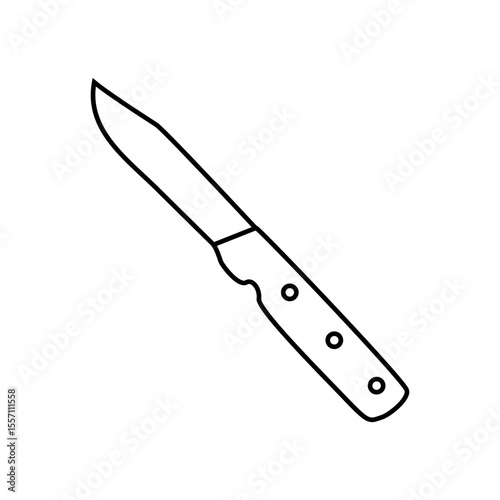 Knife icon vector. Hunting knife illustration sign. Military knife communication symbol. Cold weapon web icon set.