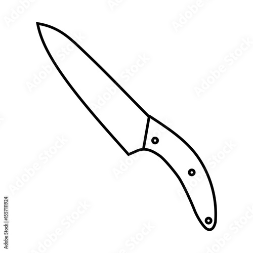Knife icon vector. Hunting knife illustration sign. Military knife communication symbol. Cold weapon web icon set.