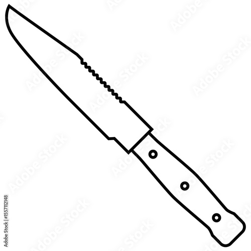 Knife icon vector. Hunting knife illustration sign. Military knife communication symbol. Cold weapon web icon set.
