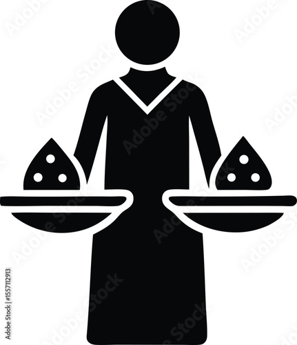 prasad offering vector icon