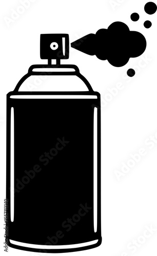 spray paint can line art silhouette vector illustration
